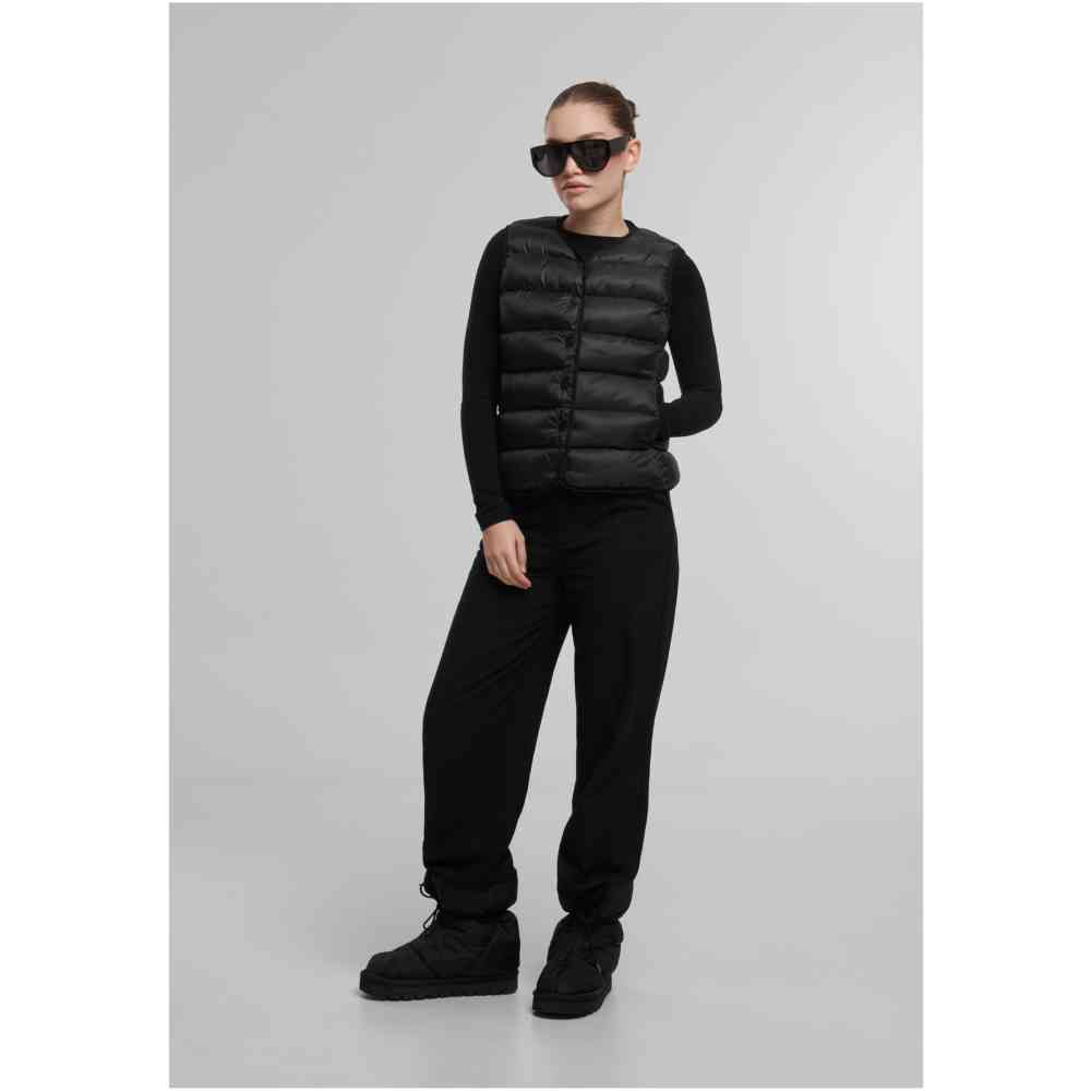 Urban Classics - Button Puffer Mouwloos jacket - Zwart